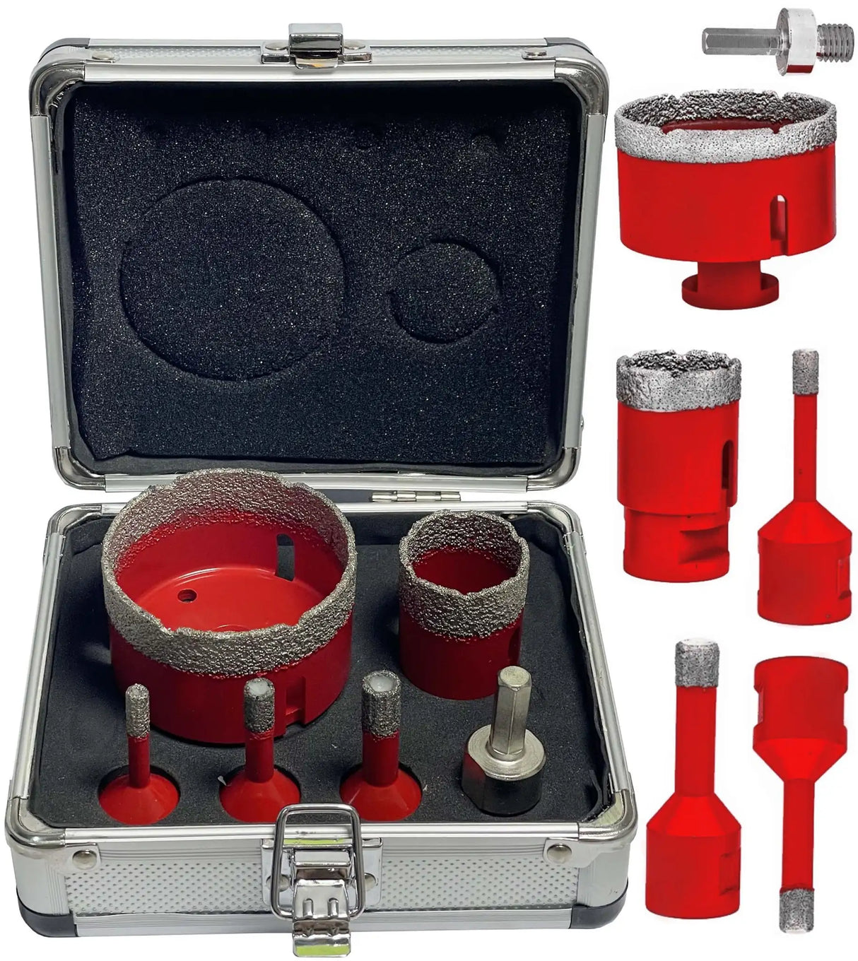 6tlg Diamant Fliesenbohrer Set 6 / 8 / 10 / 35 / 68 mm Diamantbohrkrone Fliesenbohkrone Satz M14