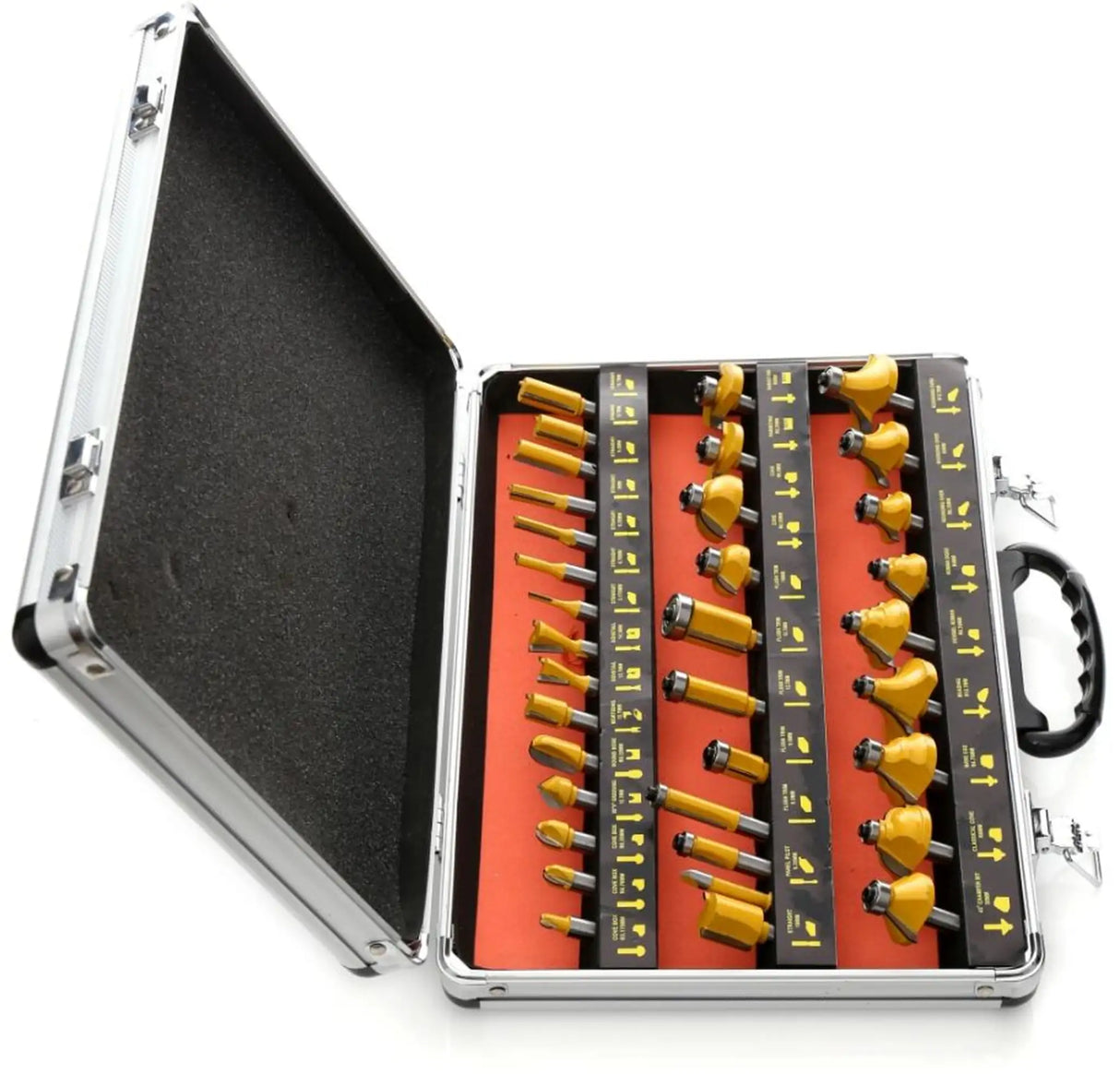 Fräsersatz Set 8 mm HSS Oberfräse Holzfräser 35 Tlg Nutfräser Fräser Abrundfräser