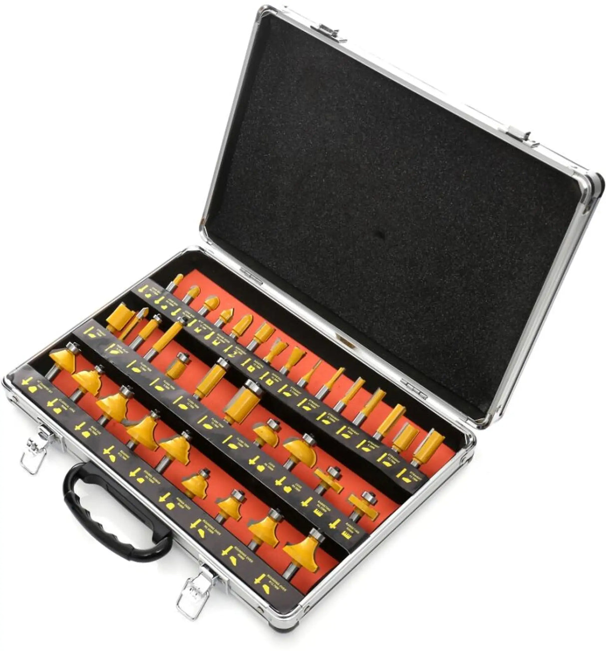 Fräsersatz Set 8 mm HSS Oberfräse Holzfräser 35 Tlg Nutfräser Fräser Abrundfräser