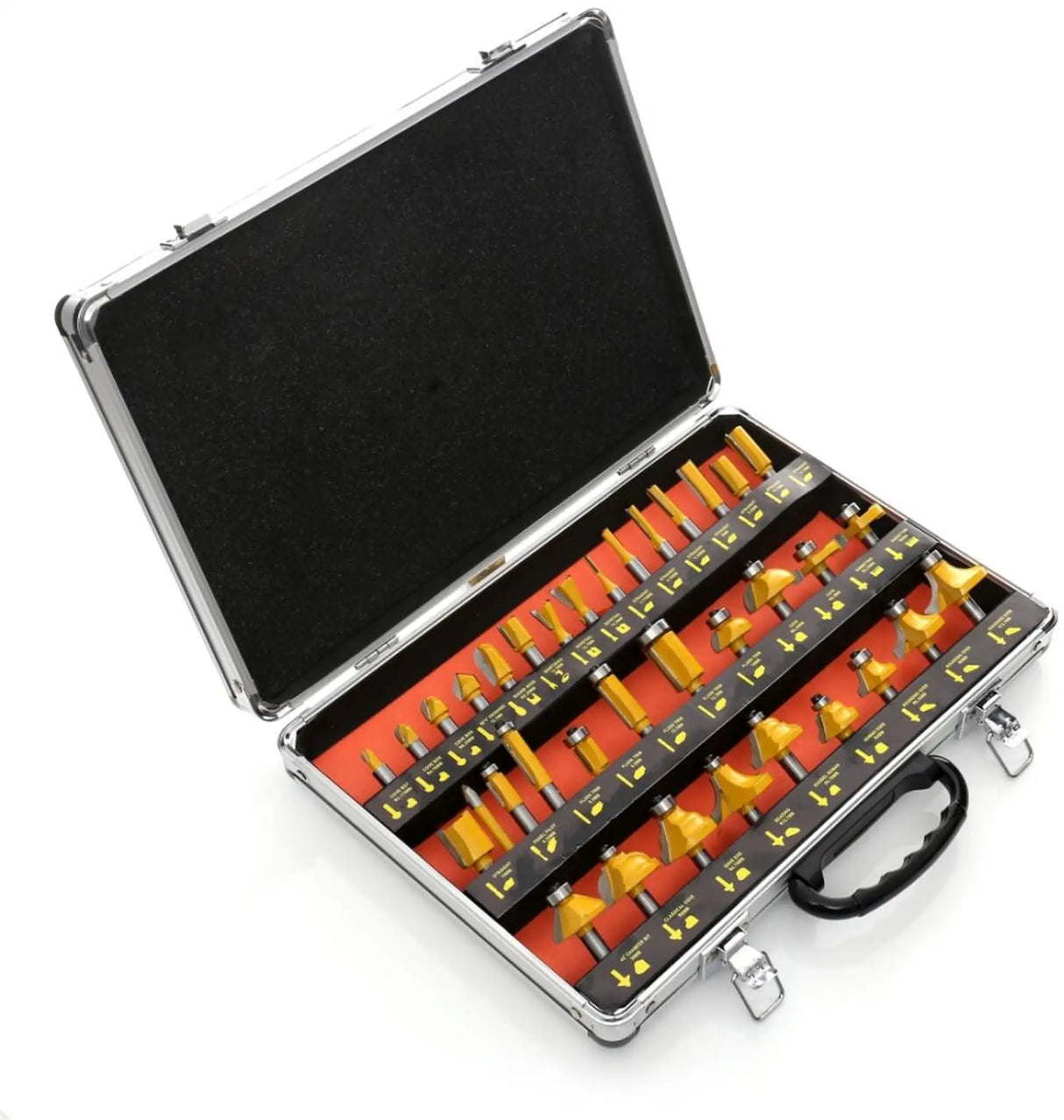 Fräsersatz Set 8 mm HSS Oberfräse Holzfräser 35 Tlg Nutfräser Fräser Abrundfräser