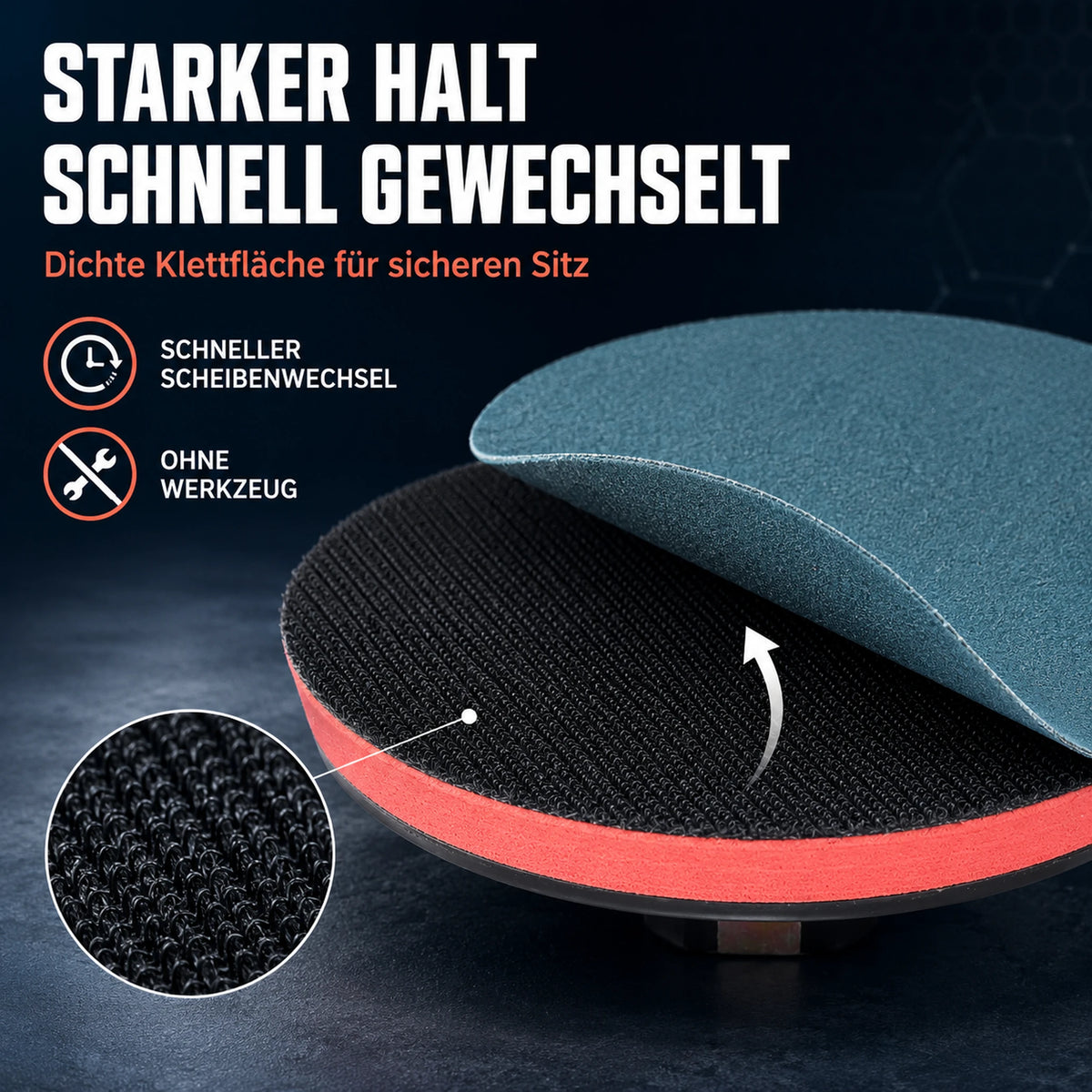 Klett Schleifteller Bohrmaschine Winkelschleifer Stützteller M14 Adapter halt