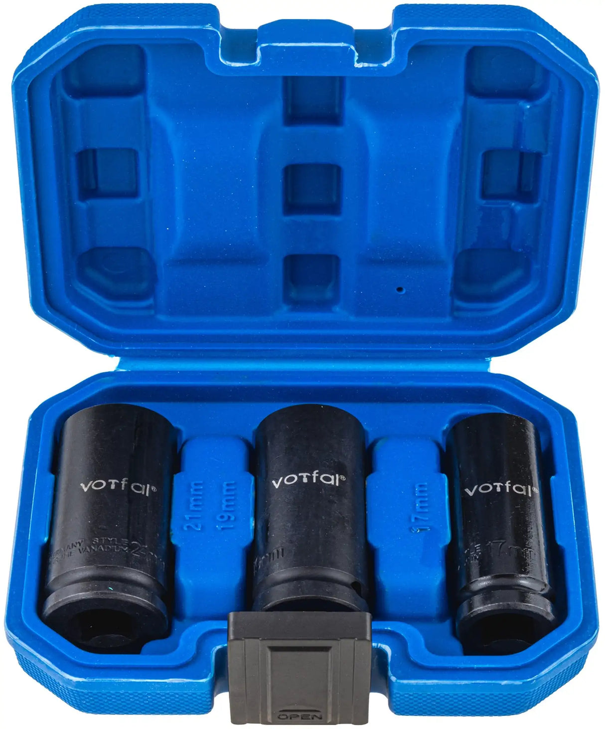 Impact wrench nuts 1/2 inch set 17 / 18 / 21 mm, 3-piece power socket wrench nuts