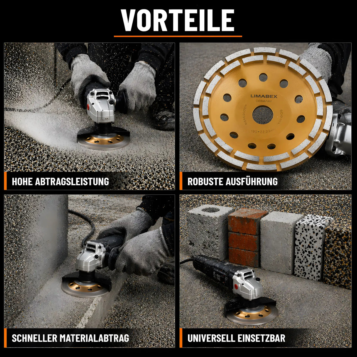 Vorteile Diamantschleiftopf doppelreig