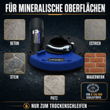 Absaughaube Winkelschleifer Bürstenkranz 230 mm Universal Adapterringe PRO Beton Stein materialen