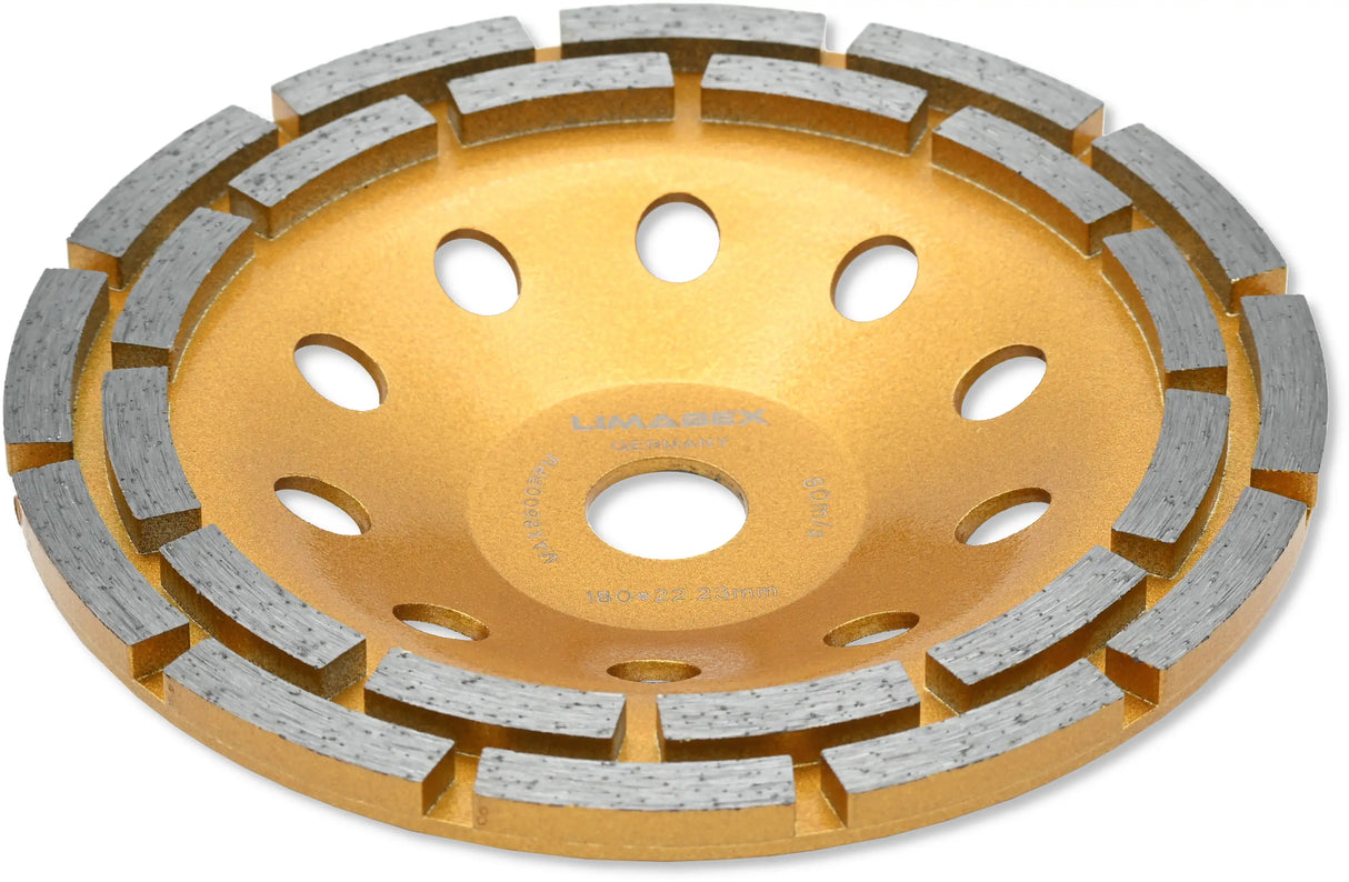 Diamantschleiftopf 180 mm doppelreihig Topfscheibe Beton Estrich
