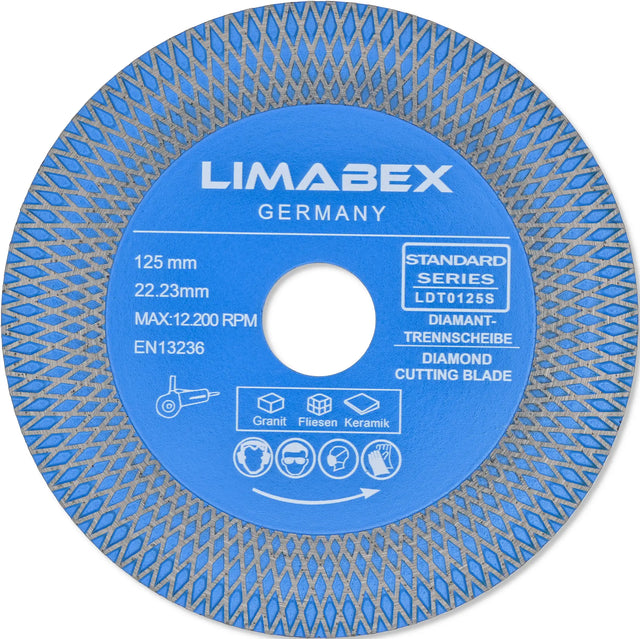 Diamanttrennscheibe 125 mm 2-in-1 – Schneiden Entgraten Granit Fliesen Keramik