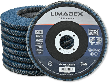 LIMABEX Fächerscheibe Z36 Metall Stahl Edelstahl – PRO Series