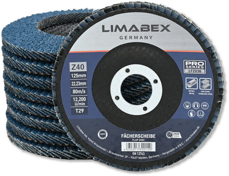 LIMABEX Fächerscheibe Z40 Metall Stahl Edelstahl – PRO Series