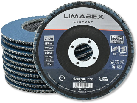 LIMABEX Fächerscheibe Z120 Metall Stahl Edelstahl – PRO Series