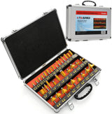Fräsersatz Set 8 mm HSS Oberfräse Holzfräser 35 Tlg Nutfräser Fräser Abrundfräser