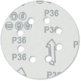 Exzenter-Schleifscheiben 125 mm P36 Klett mit 8 Loch Holz Metall Stahl