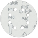 Exzenter-Schleifscheiben 125 mm P40 Klett mit 8 Loch Holz Metall Stahl