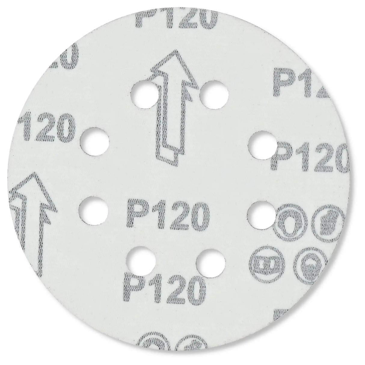 Exzenter-Schleifscheiben 125 mm P120 Klett mit 8 Loch Holz Metall Stahl