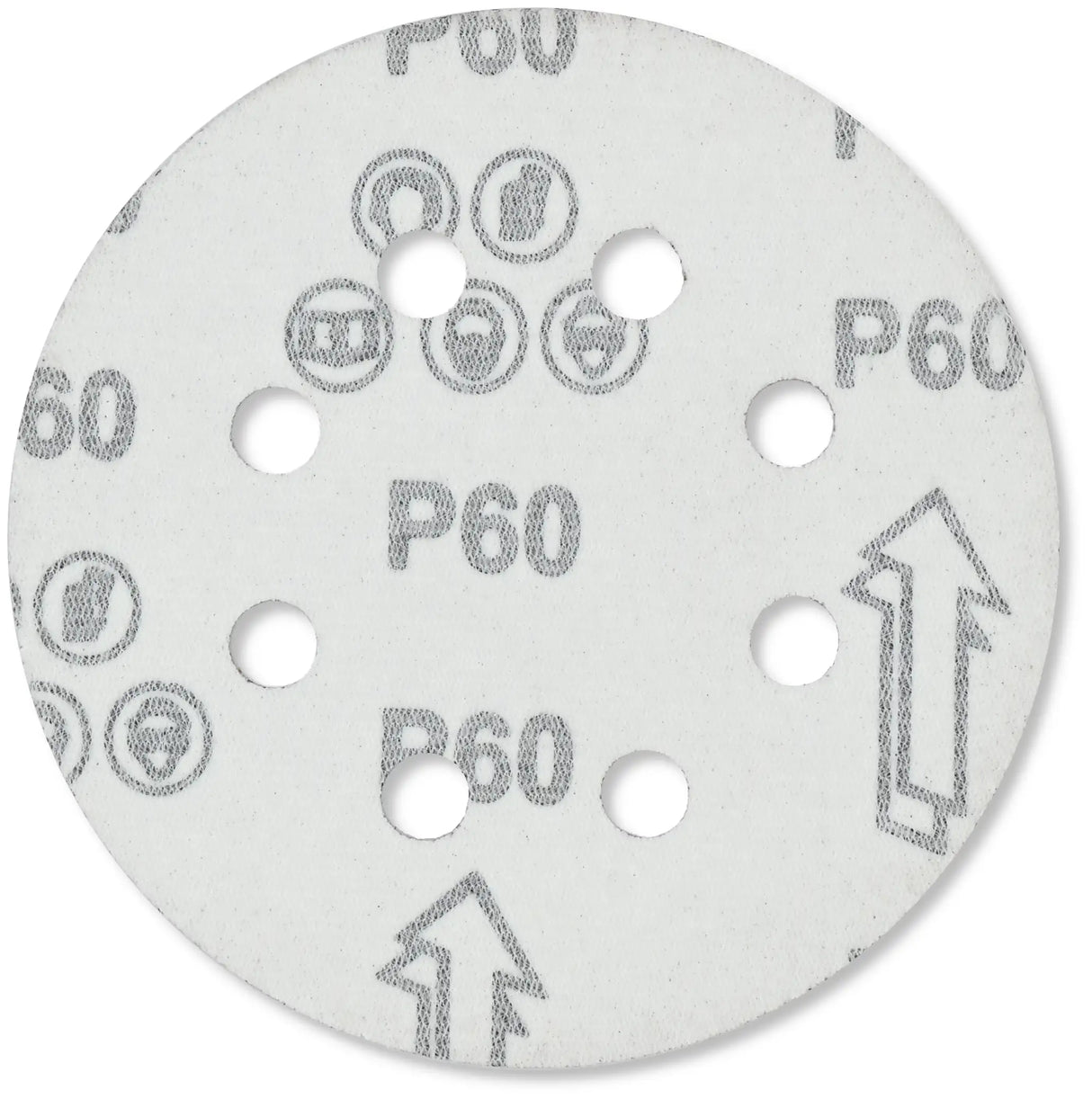 Exzenter-Schleifscheiben 125 mm P60 Klett mit 8 Loch Holz Metall Stahl