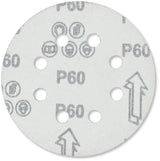 Exzenter-Schleifscheiben 125 mm P60 Klett mit 8 Loch Holz Metall Stahl