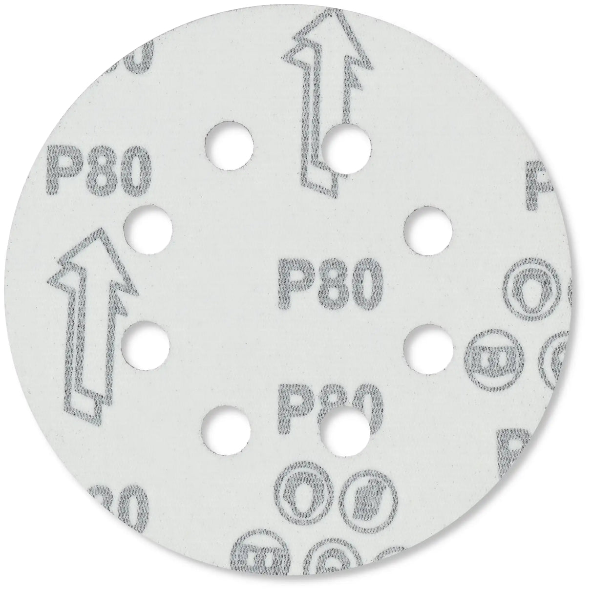 Exzenter-Schleifscheiben 125 mm P80 Klett mit 8 Loch Holz Metall Stahl