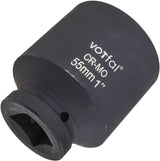 Kraft Schlagschraubernuss 1" Stecknuss Lang 55 - 105 mm CR-MO 6-Kant