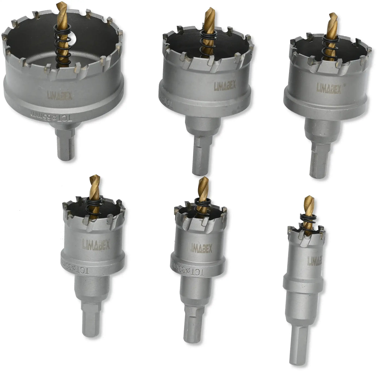 TCT Kreisschneider 6-tlg. 22–65 mm Hartmetall Lochsägen Metall