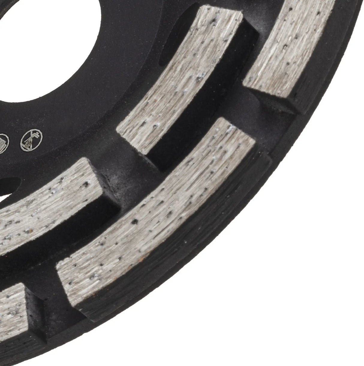 Absaughaube für Winkelschleifer + 2x PREMIUM Diamantschleiftopf 125 mm Beton Turbo Segment Stein Estrich