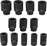 Schlagschrauber Nüsse 3/4" 24 - 41 mm 12 tlg. Satz Steckschlüssel Kraftnuss Cr-Mo