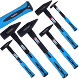 Schlosserhammer Satz 6 Tlg. Hammer 100 - 2000 Gramm Fiberglass Stiel