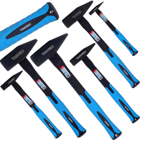 Schlosserhammer Satz 6 Tlg. Hammer 100 - 2000 Gramm Fiberglass Stiel