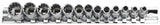 Stecknüsse Vielzahn 13 tlg. Steckschlüssel 4-14 mm Steckschlüsseleinsatz 1/4" 12 Kant