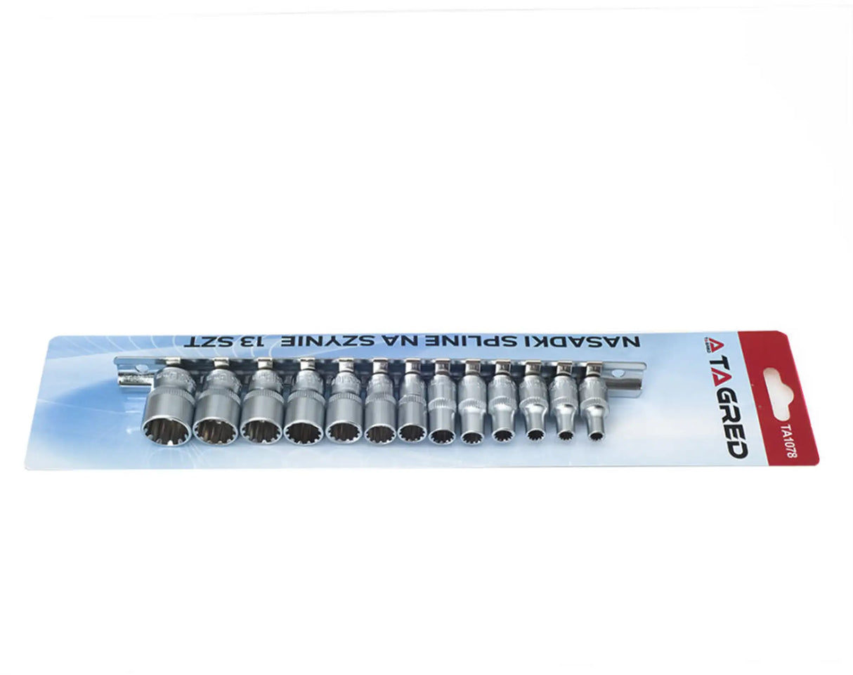 Stecknüsse Vielzahn 13 tlg. Steckschlüssel 4-14 mm Steckschlüsseleinsatz 1/4" 12 Kant