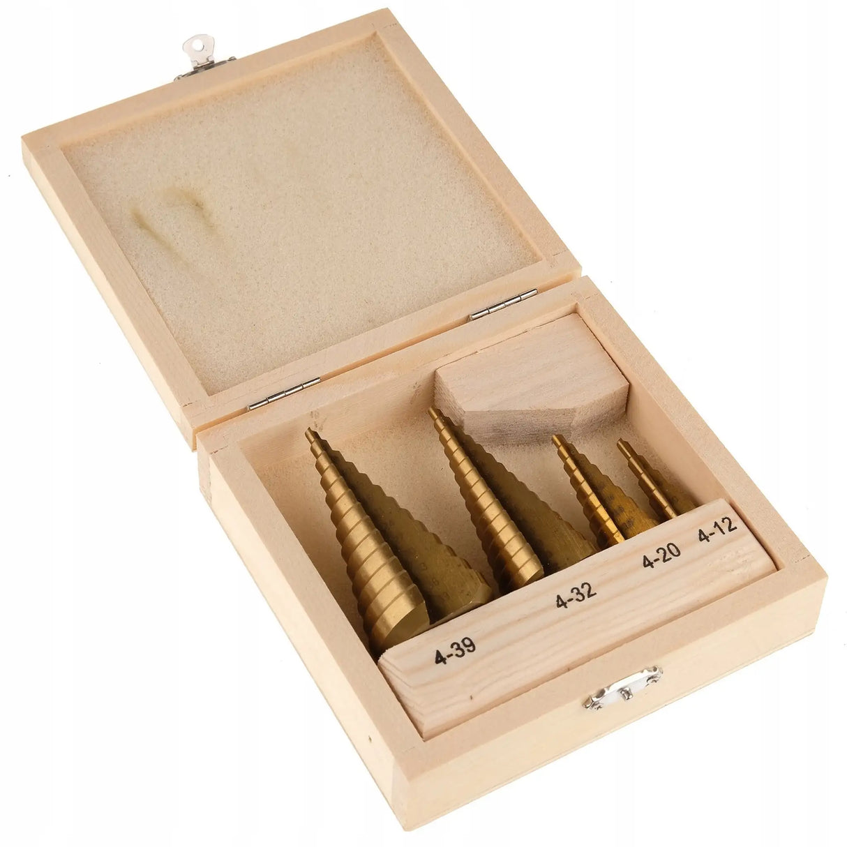 Stufenbohrer 4-39 mm Kegelbohrer 4tlg Set HSS Konusbohrer Senker TITAN
