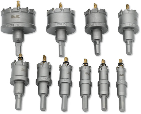 TCT Kreisschneider Satz 10-tlg. 16–60 mm Hartmetall Lochsägen Metall PRO